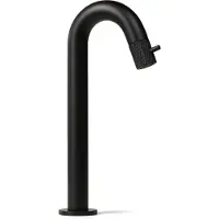 BLUE LABEL Viby Facet Fonteinkraan Verhoogd - Mat Zwart - Messing - Kranen, Fonteinkranen, Opbouw Fonteinkranen - 8711802005149