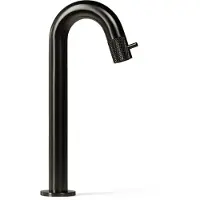 BLUE LABEL Viby Facet Fonteinkraan Verhoogd - Geborsteld Gunmetal PVD - Messing - Kranen, Fonteinkranen, Opbouw Fonteinkranen - 8711802005170