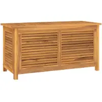 vidaXL Tuinbox met zak 114x50x58 cm massief teakhout