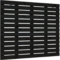 vidaXL Hoofdbord wandmontage 96x3x91,5 cm massief grenenhout zwart