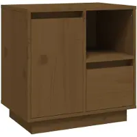 vidaXL Nachtkastje 50x34x50 cm massief grenenhout honingbruin