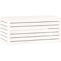 vidaXL Tuinbox 101x50,5x46,5 cm massief grenenhout wit