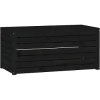 vidaXL Tuinbox 101x50,5x46,5 cm massief grenenhout zwart