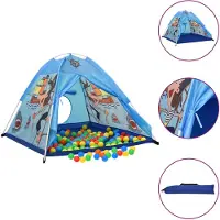 vidaXL Kinderspeeltent met 250 ballen 120x120x90 cm blauw