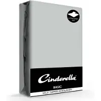 Cinderella - Weekend - Topper Hoeslaken met split - 200x200 cm - tot 15 cm matrashoogte - 100% Katoen - Lichtgrijs