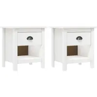 vidaXL Nachtkastjes 2 st Hill Range 46x35x49,5 cm massief grenenhout