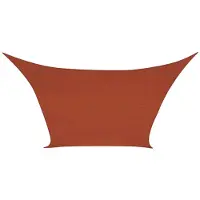 Perel Schaduwdoek, waterafstotend, 3.6 x 3.6 m, 160 g/m², polyester, vierkant, terracotta
