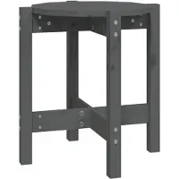 vidaXL Salontafel Ø 42,5x45 cm massief grenenhout grijs