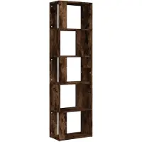 vidaXL Boekenkast 45x24x160 cm bewerkt hout gerookt eikenkleurig