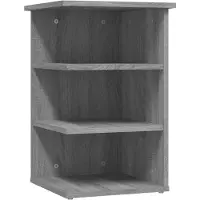 vidaXL Bijzetkast 35x35x55 cm bewerkt hout grijs sonoma eikenkleurig