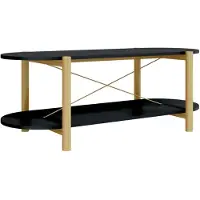 vidaXL Salontafel 110x48x40 cm bewerkt hout zwart