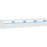 vidaXL Tv-meubel met LED-verlichting 240x35x40 cm wit
