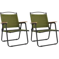 vidaXL Campingstoelen 2 st 54x55x78 cm oxford stof groen