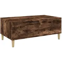 vidaXL Salontafel 90x50x36,5 cm bewerkt hout gerookt eikenkleurig