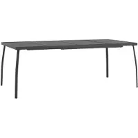 vidaXL Tuintafel 200x100x72 cm staalgaas antracietkleurig
