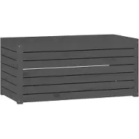 vidaXL Tuinbox 101x50,5x46,5 cm massief grenenhout grijs