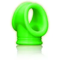Ouch! Glow in the dark - Cockring en ball strap