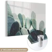 MuchoWow Glasschilderij 180x120 cm - Schilderij acrylglas - Cactus - Groen - Plant - Natuur - Foto op glas - Schilderijen
