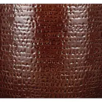 Mica Decorations Plantenpot/bloempot - terracotta - kastanje bruin flakes relief- D29/H26 cm