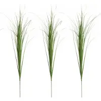 Mica Decorations - 3x - Rietgras kunstplant losse steel/tak - groen - 99 cm - deco takken