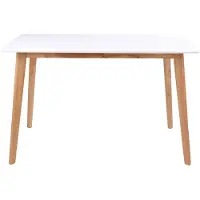 House Nordic Vojens Eettafel - Wit/Naturaal | 70x120xh75 cm