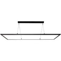 LIGHT IMPRESSIONS 342219 LED Panel transparent, eckig, 50 W, 3000/4000 K, Schwarz Hanglamp Energielabel: E (A - G) LED LED vast ingebouwd 53 W Diepzwart (RAL 9005)