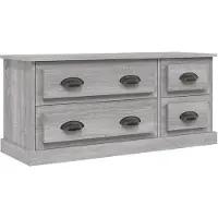 vidaXL Tv-meubel 100x35,5x45 cm bewerkt hout grijs sonoma eikenkleurig