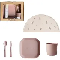 Mushie - Geschenkverpakking Kinderserviesset - Blush