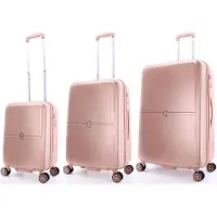 Elle Harde Kofferset 3-Delig / Reiskofferset / Trolleyset - Chic - Roze - Roze / Set