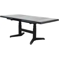 AVH-Collectie Venezia uitschuifbare lounge-diningtafel in hoogte verstelbaar 143-183x88xH51-H75 cm antraciet