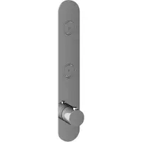 Hotbath Cobber Afbouwdeel thermostaat Verticaal met 2 push buttons Chroom PB066