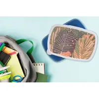 MuchoWow Broodtrommel Blauw - Lunchbox - Brooddoos - Vintage - Herfst - Kunst - Bos - Natuur - 18x12x6 cm - Kinderen - Jongen