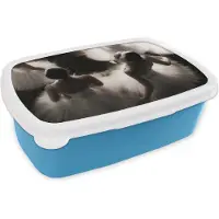 MuchoWow Broodtrommel Blauw - Lunchbox - Brooddoos - Ballet - Ballerina - Dans - 18x12x6 cm - Kinderen - Jongen