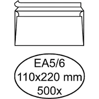 Quantore Envelop Quantore bank EA5/6 110x220mm zelfklevend wit 500 stuks