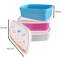 MuchoWow Broodtrommel Blauw - Lunchbox - Brooddoos - Luchtballon - Woestijn - Lucht - Landschap - Natuur - 18x12x6 cm - Kinderen - Jongen