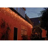 Anna's Collection Ijspegelverlichting lichtsnoeren met 400 warm witte lampjes 8 x 1 meter - Kerstverlichting