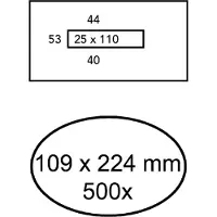 Quantore Envelop quantore 109x224mm vm 80gr wt 500st | Doos a 500 stuk