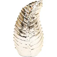 Housevitamin - Vaas Blad Vorm - Goud 13x9x24 - Sfeervolle deco vaas voor in huis.