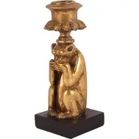 Baroque - Kandelaar - Kandelaar Aap 15 cm - Goud - Resin - 15x6x6 - Polyresin