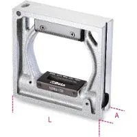 Beta Raamwaterpassen vervaardigd uit gietijzer met twee geslepen prismatische zolen en 2 geslepen platte zolen 2 onbreekbare libellen, nauwkeurigheid tot 0.05 mm/m 1699Q 200 - 016990020