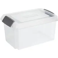 Sunware opslagbox kunststof 51 liter transparant 59 x 39 x 29 cm met hoge deksel - Opbergbox