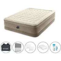 Intex luchtbedset - 2-Persoons - 152 x 203 x 46 cm - Beige - Met Ingebouwde pomp + Accessoires