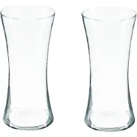 Atmosphera Bloemenvaas - 2x - Taps model - transparant - glas - H30 x D14 cm - Vazen