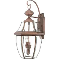 Elstead Lighting LED Wand Buitenlamp Newbury | 2X E14 Max 60W | IP44 | Dimbaar | Lacquered Aged Copper