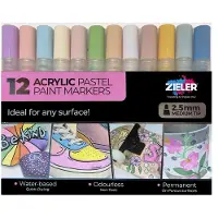 Zieler Paint Markers Pastel Medium Marker Pen Veelkleurig Kinderen