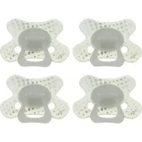 Difrax Fopspeen Natural - 12 tot 18 Maanden - Sterretjes & Transparant - 4 Stuks