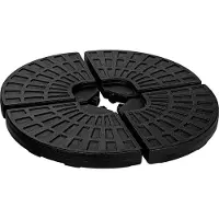 Trend24 Parasoltegels - Parasolvoet vulbaar - Parasoltegels voor kruisvoet - Parasolhouder - 4-delig - Vulbaar - Rond - 6,2 kg - Polyethyleen - Antraciet - 48 x 48 x 8 cm