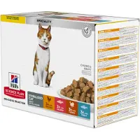 Hills Sp Gesteriliseerd Kip Zalm Kalkoen Forel 12x85g Kattenvoer