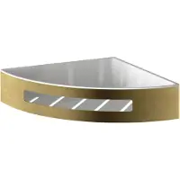 Hotbath Archie ARA19 Hoek Douchekorf RVS 316 - Geborsteld Messing PVD - RVS 316 - Accessoires, Douche Accessoires, Doucherekken - 8720629192406