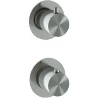 Hotbath Archie AR7009EXT afbouwdeel inbouwthermostaat met 2-weg stop-omstel RVS316